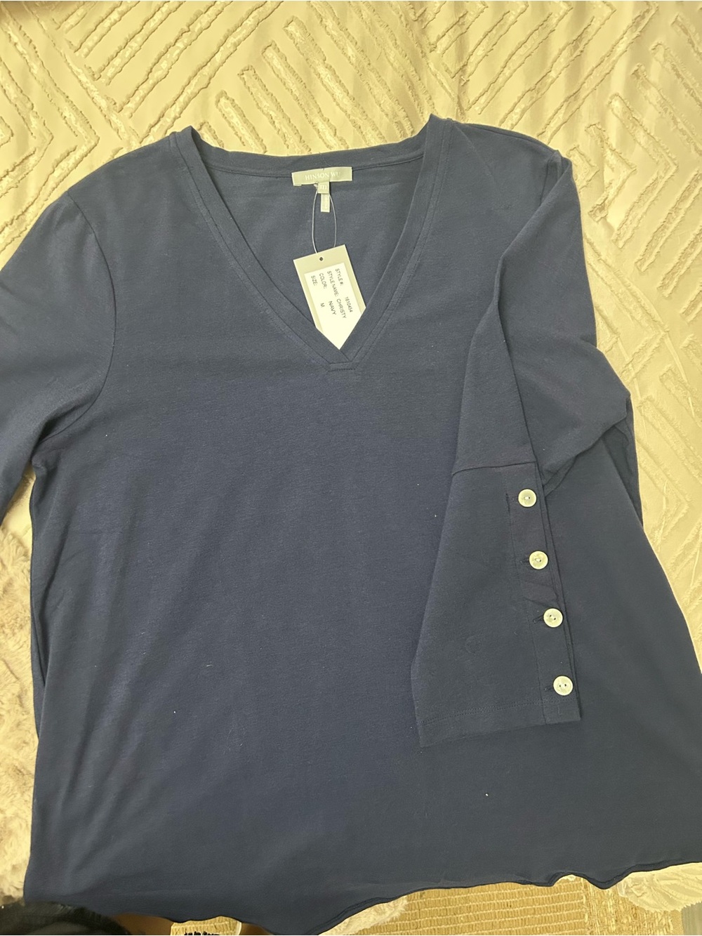 Hinson Wu Christy 3/4 Sleeve  Top